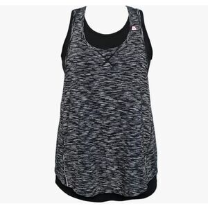 Tangerine Womens Size Small Double Layer Tank, Black/Jet size Medium